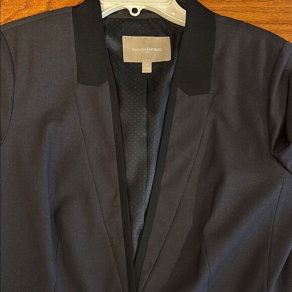 Banana Republic Black and Gray Blazer Tailored Suit Jacket - Picture 6 of 9